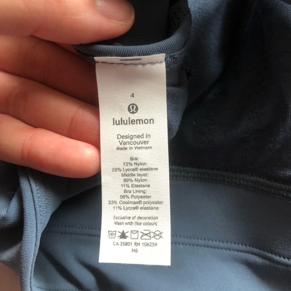 BNWT Energy Bra High Neck Long Line - Iron Blue - Picture 4 of 5